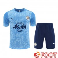 Ensemble Training T-Shirts Manchester City + Shorts Bleu 2025/2026