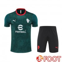 Ensemble Training T-Shirts AC Milan + Shorts Vert 2025/2026