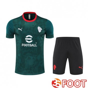 Ensemble Training T-Shirts AC Milan + Shorts Vert 2025/2026