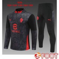 Ensemble Survetement De Foot AC Milan Enfant Noir 2025/2026