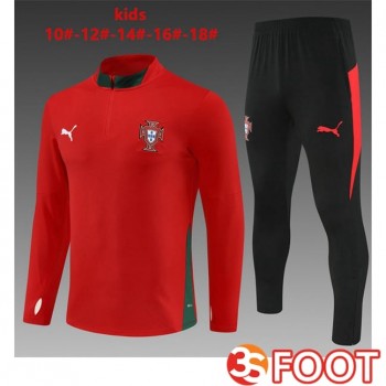 Ensemble Survetement De Foot Portugal Enfant Rouge 2025/2026