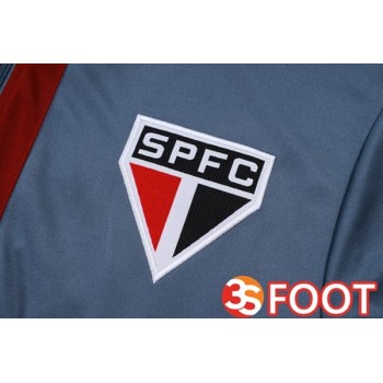 Ensemble Survetement De Foot Sao Paulo FC Rouge Gris 2025/2026