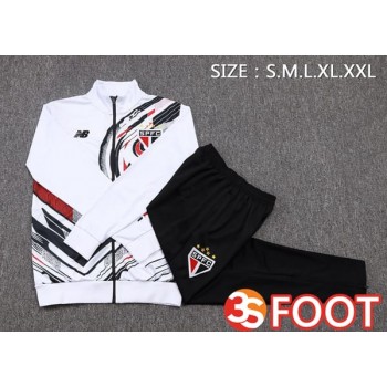Ensemble Veste Survetement De Foot Sao Paulo FC Blanc 2025/2026