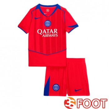 Maillot De Foot Paris PSG Enfant Third Rouge 2025/2026