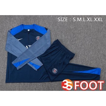 Ensemble Survetement De Foot Paris PSG Bleu Royal 2025/2026