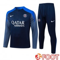 Ensemble Survetement De Foot Paris PSG Bleu Royal 2025/2026