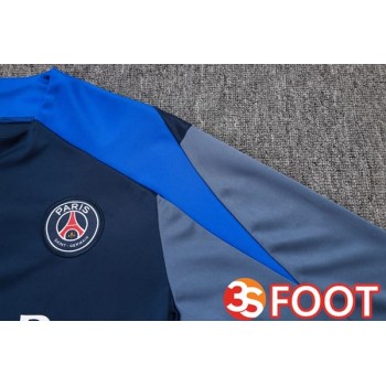 Ensemble Survetement De Foot Paris PSG Bleu Royal 2025/2026