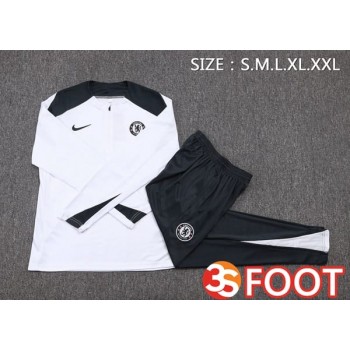 Ensemble Survetement De Foot FC Chelsea Blanc 2025/2026