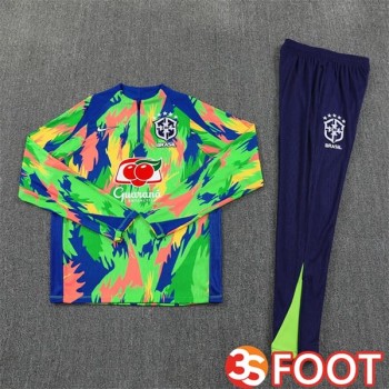 Ensemble Survetement De Foot Bresil Vert 2025/2026