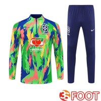 Ensemble Survetement De Foot Bresil Vert 2025/2026