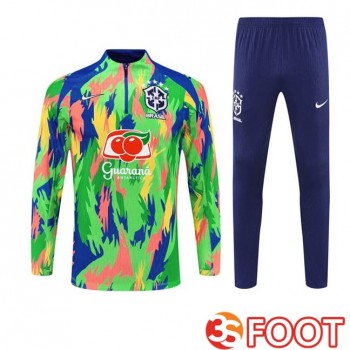 Ensemble Survetement De Foot Bresil Vert 2025/2026