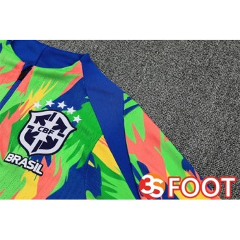 Ensemble Survetement De Foot Bresil Vert 2025/2026
