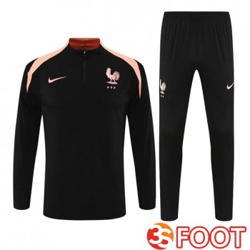 Ensemble Survetement De Foot France Noir 2025/2026
