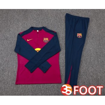 Ensemble Survetement De Foot FC Barcelone Rouge Bleu Royal 2025/2026