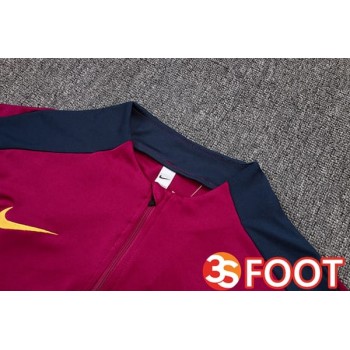 Ensemble Survetement De Foot FC Barcelone Rouge Bleu Royal 2025/2026
