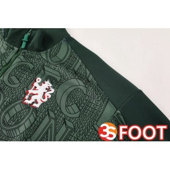 Ensemble Veste Survetement De Foot FC Chelsea Vert 2025/2026