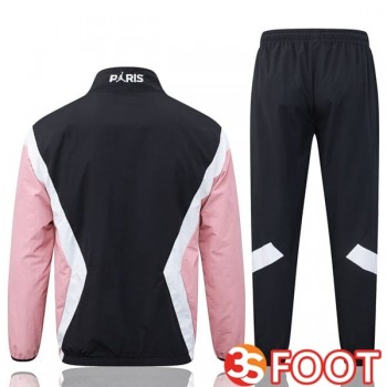 Ensemble Veste Survetement De Foot Jordan Paris PSG Noir Rose 2025/2026