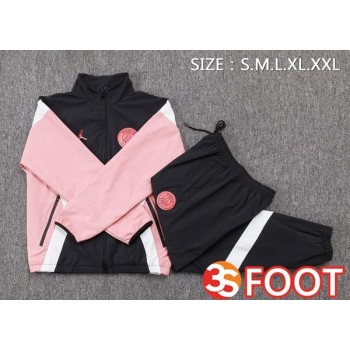 Ensemble Veste Survetement De Foot Jordan Paris PSG Noir Rose 2025/2026