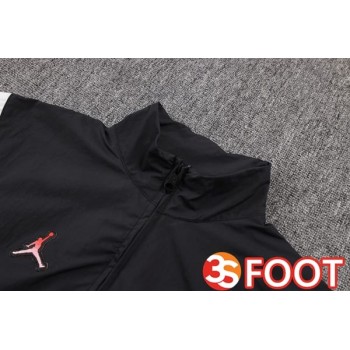 Ensemble Veste Survetement De Foot Jordan Paris PSG Noir Rose 2025/2026