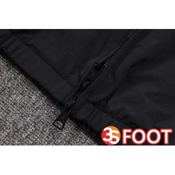 Ensemble Veste Survetement De Foot Jordan Paris PSG Noir Rose 2025/2026