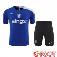 Ensemble Training T-Shirts FC Chelsea + Shorts Bleu 2025/2026