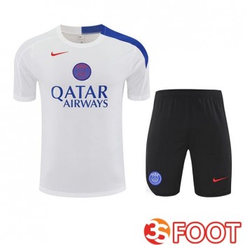 Ensemble Training T-Shirts Paris PSG + Shorts Blanc 2025/2026