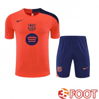 Ensemble Training T-Shirts FC Barcelone + Shorts Orange 2025/2026