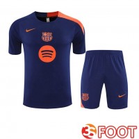 Ensemble Training T-Shirts FC Barcelone + Shorts Bleu Royal 2025/2026