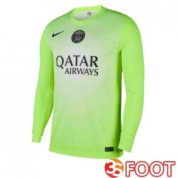 Maillot De Foot Paris PSG Gardien De but Manche longue Vert 2025/2026