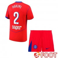Maillot De Foot Paris PSG (Hakimi 2) Enfant Third Rouge 2025/2026