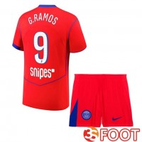 Maillot De Foot Paris PSG (G. Ramos 9) Enfant Third Rouge 2025/2026
