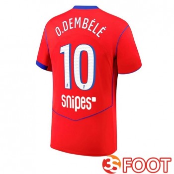 Maillot De Foot Paris PSG (O. Dembélé 10) Third Rouge 2025/2026