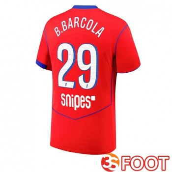 Maillot De Foot Paris PSG (B.Barcola 29) Third Rouge 2025/2026