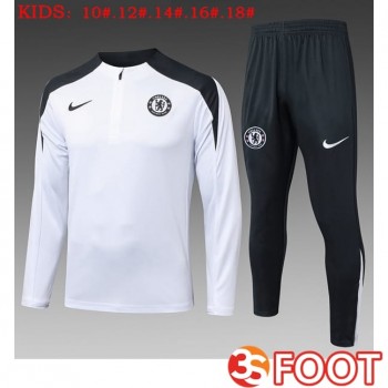 Ensemble Survetement De Foot FC Chelsea Enfant Blanc 2025/2026