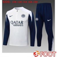 Ensemble Survetement De Foot Paris PSG Enfant Blanc 2025/2026