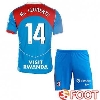 Maillot De Foot Atletico Madrid (M. LLORENTE 14) Enfant Third Bleu 2025/2026