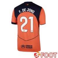 Maillot De Foot FC Barcelone (F. De JONG 21) Third Rouge 2025/2026