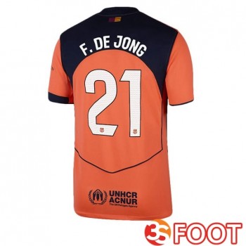Maillot De Foot FC Barcelone (F. De JONG 21) Third Rouge 2025/2026