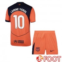 Maillot De Foot FC Barcelone (LAMINE YAMAL 10) Enfant Third Rouge 2025/2026