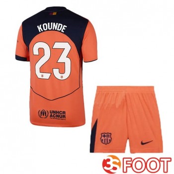 Maillot De Foot FC Barcelone (KOUNDE 23) Enfant Third Rouge 2025/2026