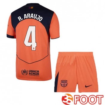 Maillot De Foot FC Barcelone (R. ARAUJO 4) Enfant Third Rouge 2025/2026