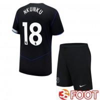 Maillot De Foot FC Chelsea (Nkunku 18) Enfant Third Noir 2025/2026
