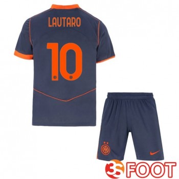 Maillot De Foot Inter Milan (LAUTARO 10) Enfant Third Gris 2025/2026