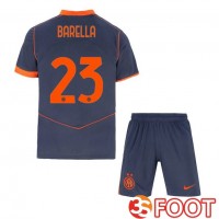 Maillot De Foot Inter Milan (BARELLA 23) Enfant Third Gris 2025/2026 Maillot De Foot Inter Milan (BARELLA 23) Enfant Third Gris 2025/2026