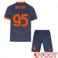 Maillot De Foot Inter Milan (BASTONI 95) Enfant Third Gris 2025/2026 Maillot De Foot Inter Milan (BASTONI 95) Enfant Third Gris 2025/2026