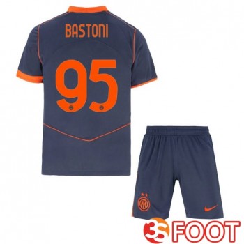 Maillot De Foot Inter Milan (BASTONI 95) Enfant Third Gris 2025/2026