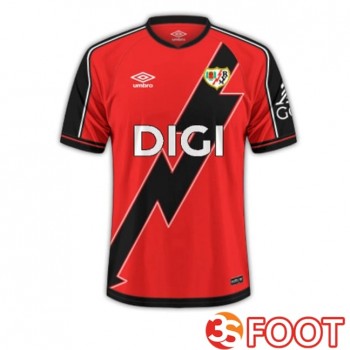 Maillot De Foot Rayo Vallecano Exterieur Rouge Noir 2025/2026