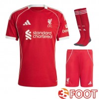 Ensemble Maillot Foot Liverpool Domicile (Shorts + Chaussettes) 2025/2026