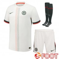 Ensemble Maillot Foot Chelsea Exterieur (Shorts + Chaussettes) 2025/2026 Ensemble Maillot Foot Chelsea Exterieur (Shorts + Chaussettes) 2025/2026