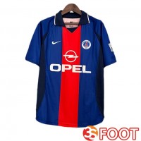 Maillot De Foot Paris PSG Retro Domicile Bleu Royal Rouge 2000-2001